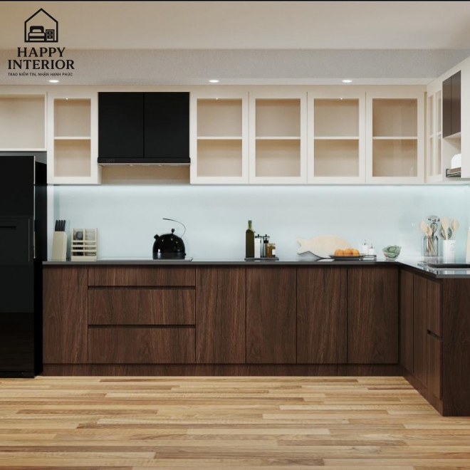 Mẫu Tủ Bếp Gỗ Công Nghiệp MS126