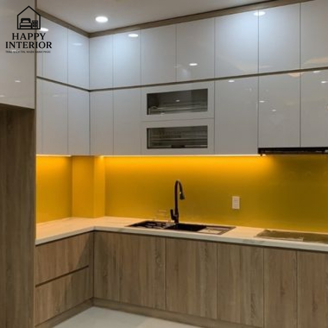 Mẫu Tủ Bếp Gỗ Công Nghiệp MS131