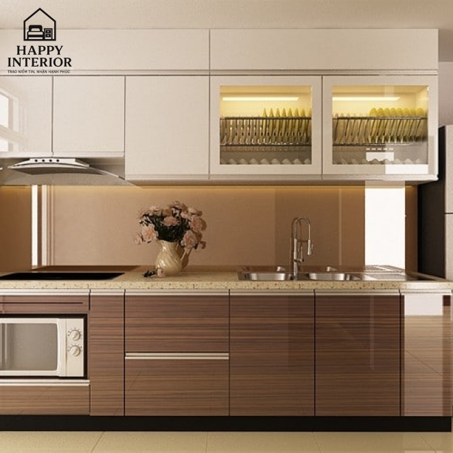 Mẫu Tủ Bếp Gỗ Công Nghiệp MS134