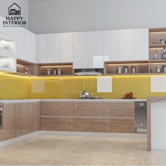 Mẫu Tủ Bếp Gỗ Công Nghiệp MS137