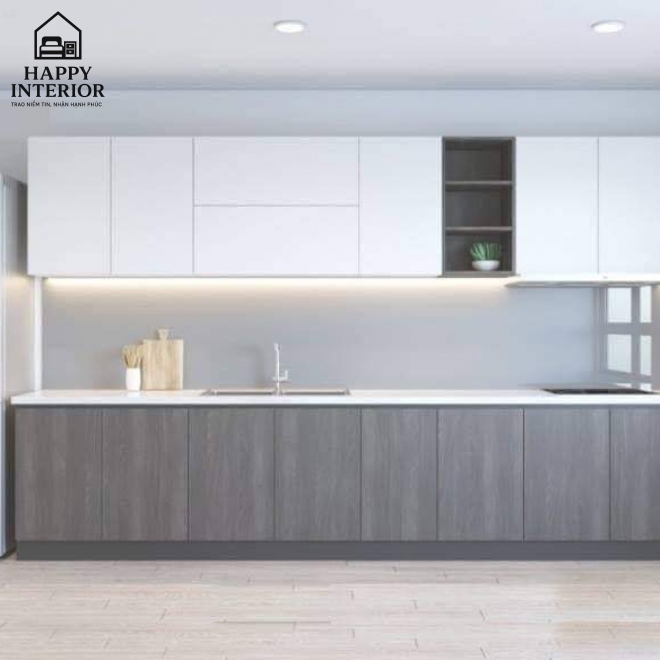 Mẫu Tủ Bếp Gỗ Công Nghiệp MS122
